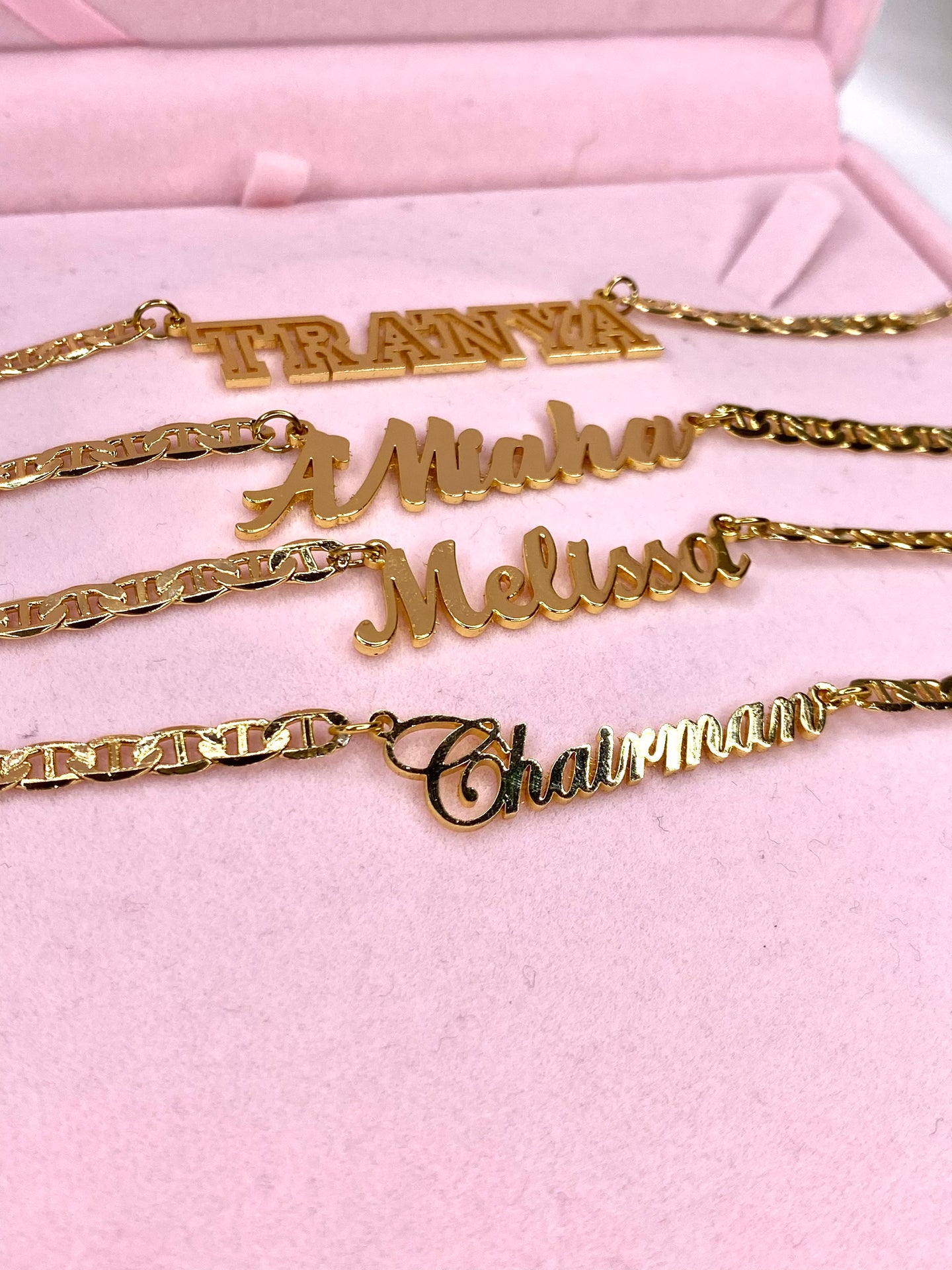 Personalized Custom Name Necklace Flat Day Chain