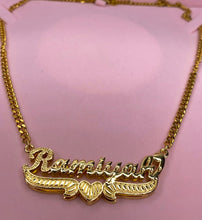Load image into Gallery viewer, Personalized Custom Double Name Plated Necklace
