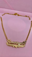 Load image into Gallery viewer, Personalized Custom Double Name Plated Necklace
